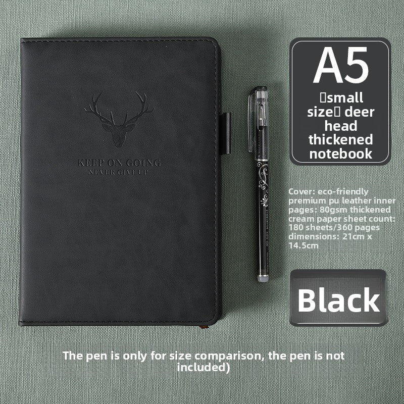 Premium Leather Soft Cover Notebook - Deer Embossed A5/B5 Journal with Thick Paper TMS