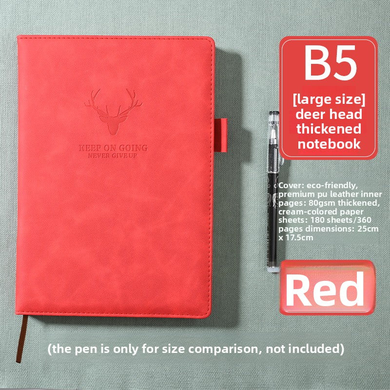 Premium Leather Soft Cover Notebook - Deer Embossed A5/B5 Journal with Thick Paper TMS