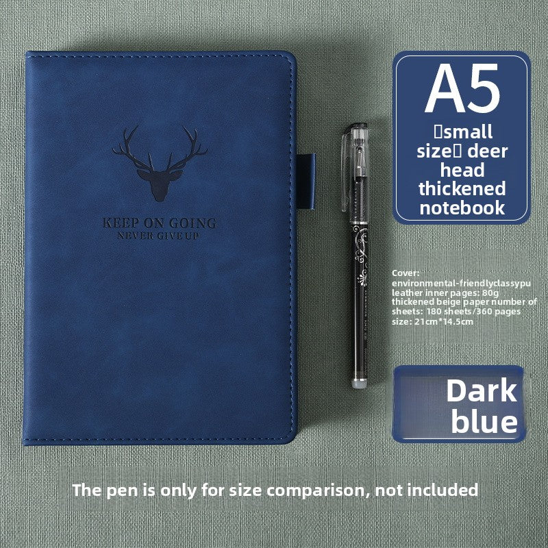 Premium Leather Soft Cover Notebook - Deer Embossed A5/B5 Journal with Thick Paper TMS