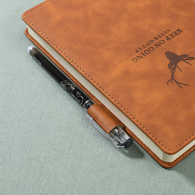 Premium Leather Soft Cover Notebook - Deer Embossed A5/B5 Journal with Thick Paper TMS