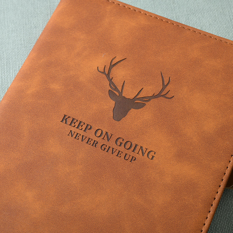 Premium Leather Soft Cover Notebook - Deer Embossed A5/B5 Journal with Thick Paper TMS