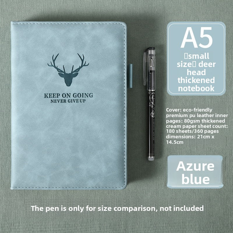 Premium Leather Soft Cover Notebook - Deer Embossed A5/B5 Journal with Thick Paper TMS