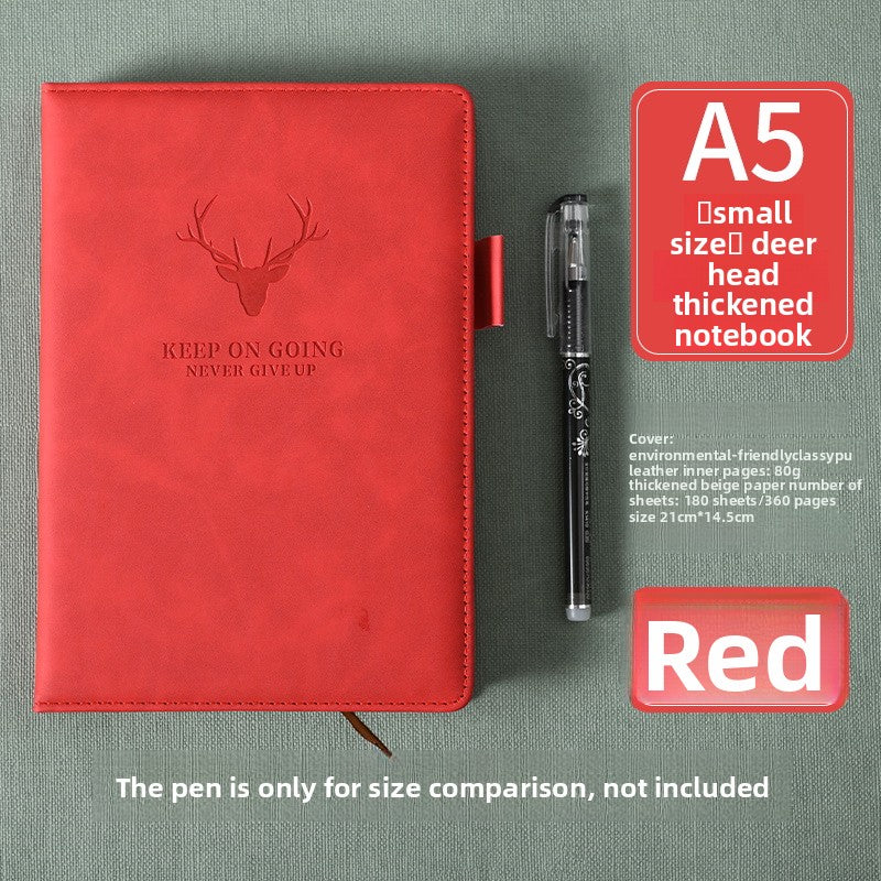 Premium Leather Soft Cover Notebook - Deer Embossed A5/B5 Journal with Thick Paper TMS